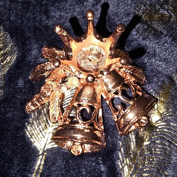 32g, Christmas Bells Sphere Holder, Rose Gold Tone, New! - Picture 4 of 10